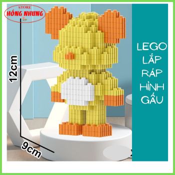 Xếp Hình Lego GấU Bearbrick, Đồ ChơI Lắp Ráp Mô Hình Bear Brick 3D Dễ Thương Cho Bé; HỒNG NHUNG STORE