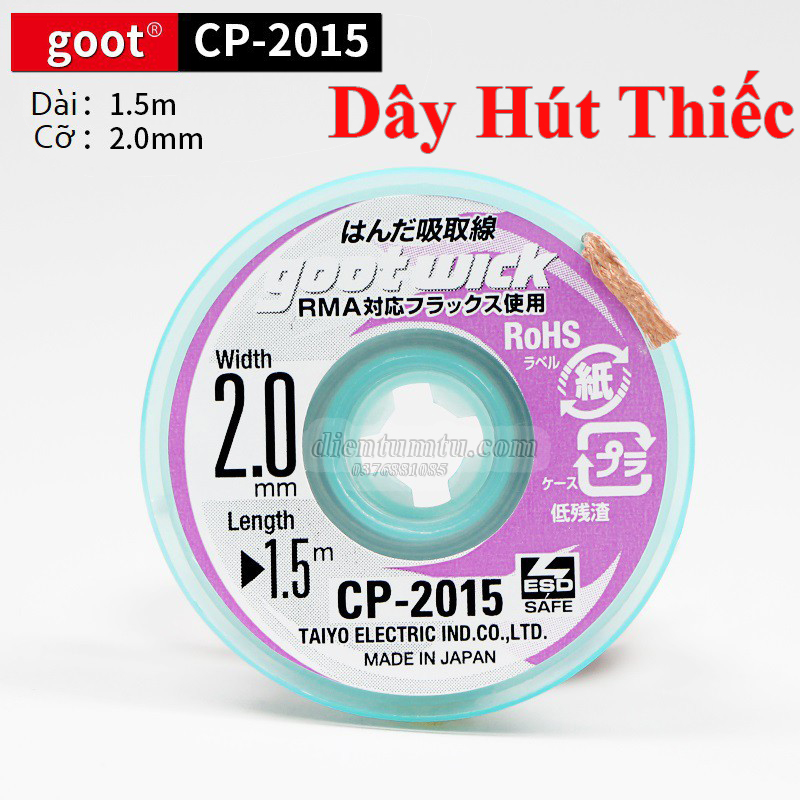 1 cuộn - dây hút chì dây hút thiếc cp-2015 goot wick 2.0