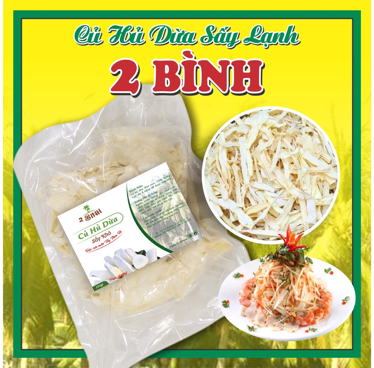 1kg củ hủ dừa khô ,cung cấp dinh dưỡng, tốt cho sức khỏe - túi 250g