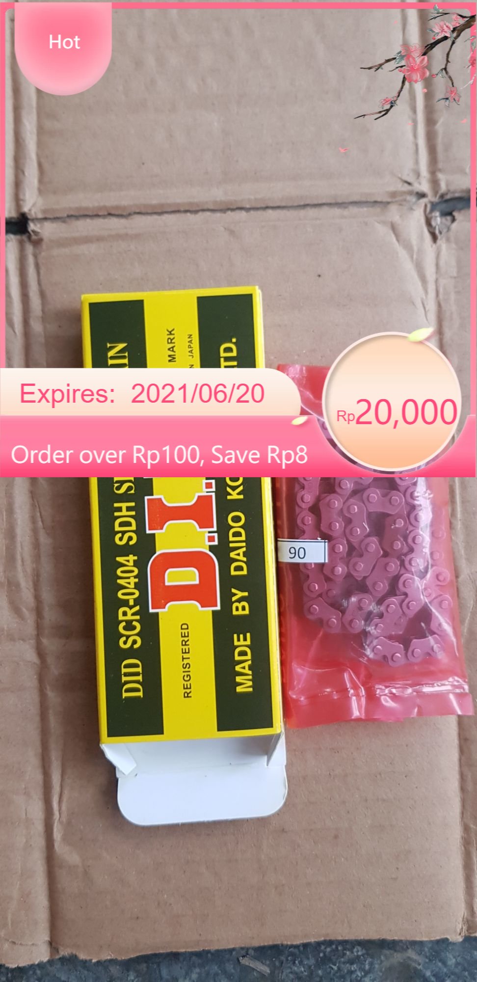 SEN DIDcam xe máy 90 mắt - xích cam xe máy 90 mắt với độ bền cực chắc, khắc phục hoàn toàn tình trạng hay bị giãn sên của xe zin, phục tùng thay thế chất lượng.