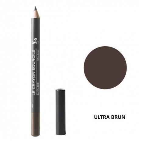 Chì kẻ lông mày hữu cơ Avril màu nâu đậm Ultra Brun