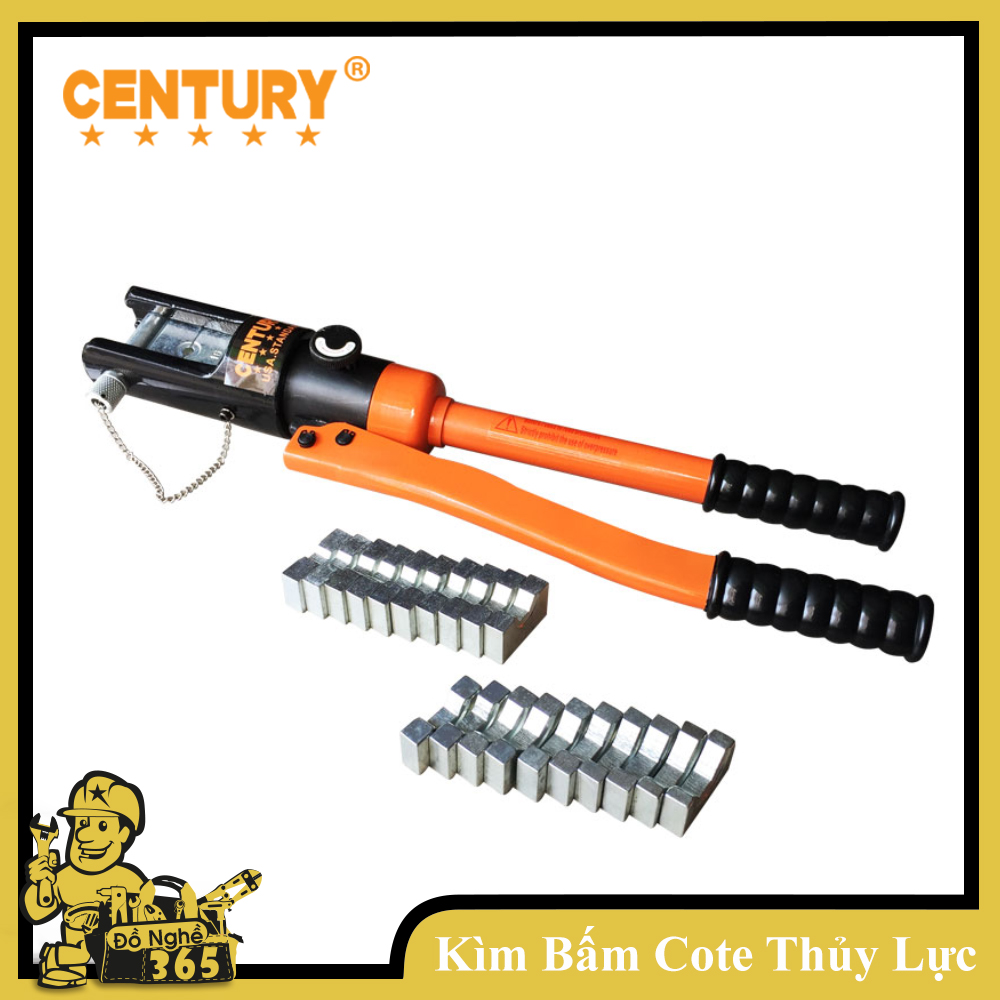 Bộ kìm bấm đầu cose thủy lực 16-300mm2 Century - kìm bấm cos thủy lực lực ép tối đa 16 tấn, ép chặt đầu cose với dây cáp điện