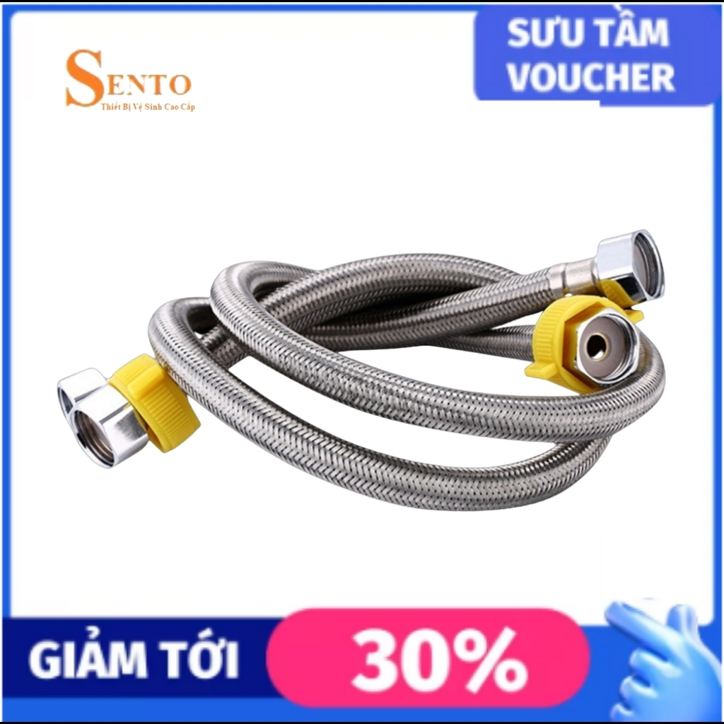 Dây Cấp Nước, Ống Nước Bồn Cầu Lavabo - Chậu Rửa Bát Nóng Lạnh Chất Liệu Inox 304 Chịu Nhiệt Bảo Hành 24 Tháng