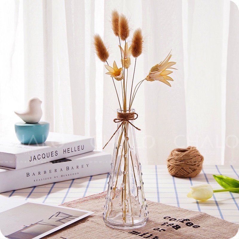 Lọ thuỷ tinh giọt sương đựng nước ép, cắm hoa, trang trí nhà cửa, chai lọ thuỷ tinh