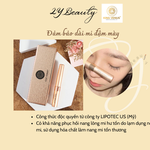 Serum dưỡng dài mi và mày king venus nuôi dưỡng mi mày tự nhiên & phục hồi nang mi tổn thương do cấy nối