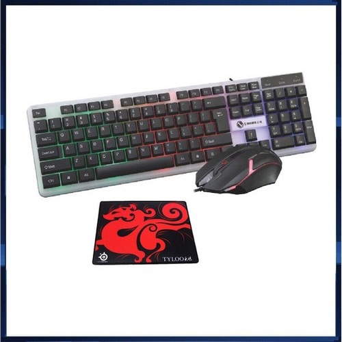 Bộ bàn phím và chuột limeide t11 chuyên game led 7 màu + lót