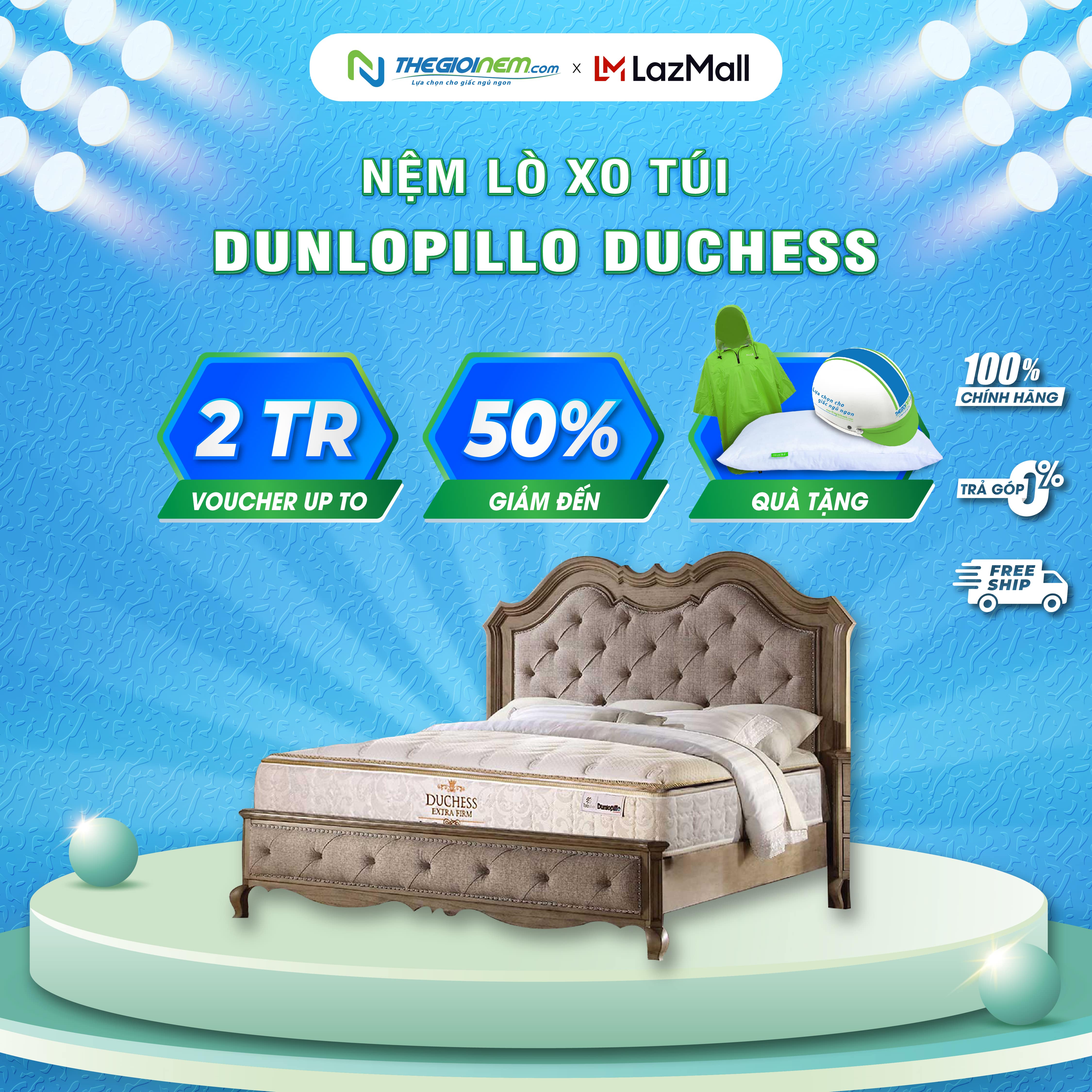 Nệm lò xo túi dunlopillo duchess - độ cao 29cm