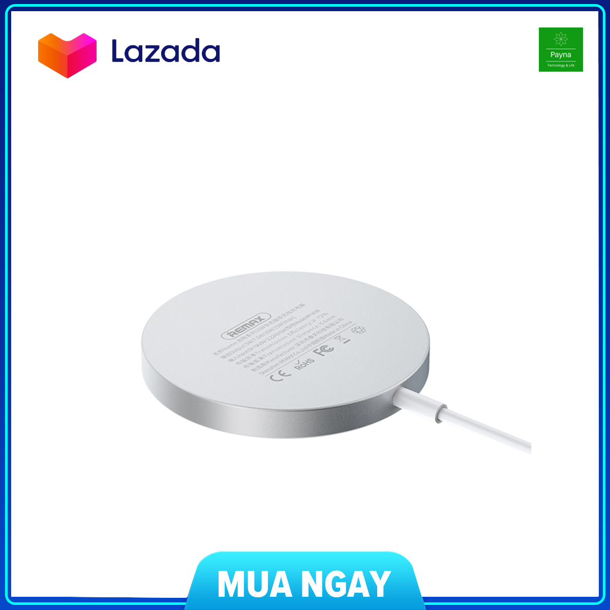 Đế sạc không dây từ tính magsafe remax rp-w38 công suất 5w/7.5w/10w/15w cho điện thoại iphone và các dòng điện thoại có tích hợp sạc không dây