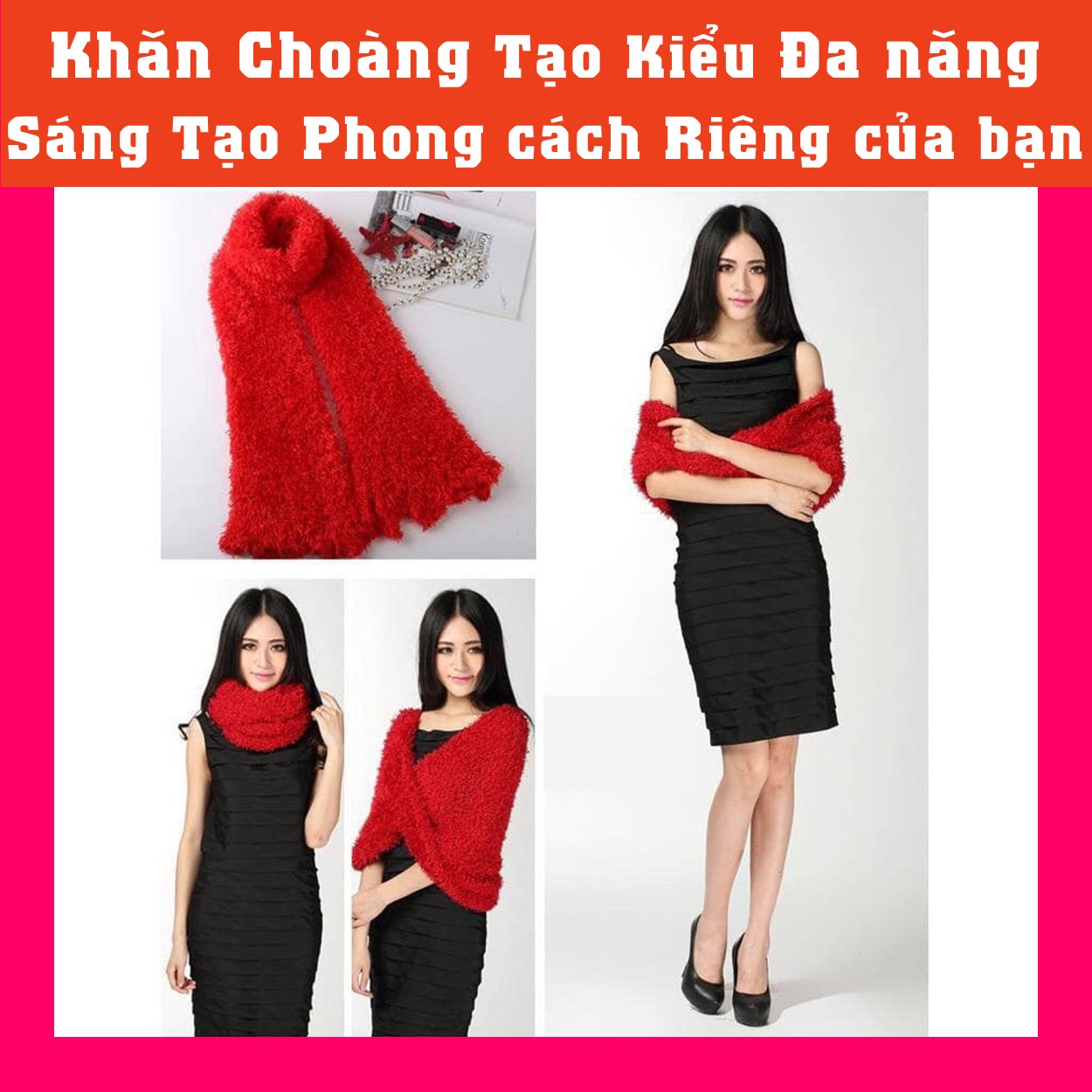Khăn Choàng Đa năng Magic Scarf, Khăn choàng Tạo Kiểu Sáng Tạo Phong cách Riêng của bạn từ chiếc khắn choàng biến hóa thành chiếc áo khoác