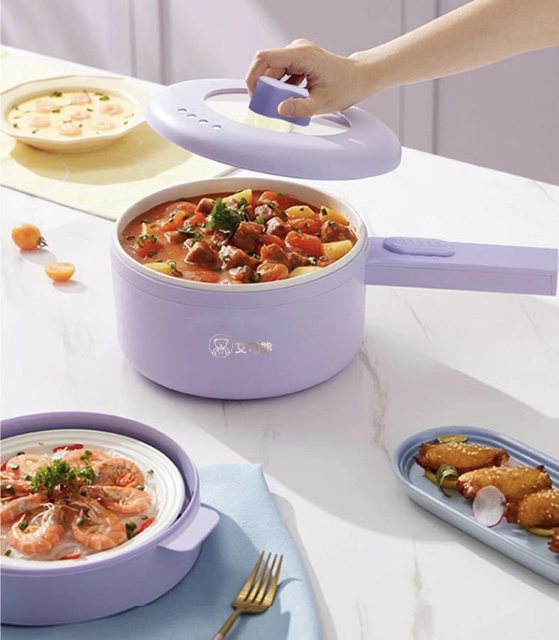 Nồi nấu lẩu hấp bằng điện - Nồi lẩu điện cán dài 20cm (kèm xửng hấp),nồi điện, nồi lẩu điện, nồi lẩu có xửng hấp, nồi, nồi điện mini, nồi lẩu điện mini, nồi nấu ăn, , chảo, chảo chống dính, nồi chảo, chảo 26cm, chảo 18cm, chảo chống dính bếp ga, chảo