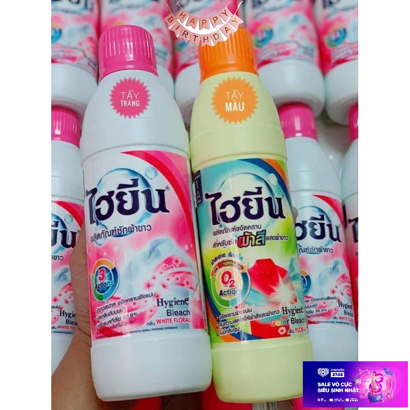 Nước tẩy quần áo trắng và màu 250ml Thái Lan - Tẩy quần áo - Tẩy trắng - tẩy màu