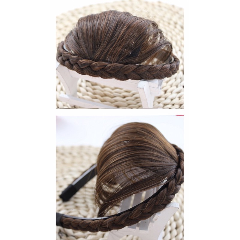 tóc giả mái hàn quốc kèm băng đô😍FREESHIP😀 băng đô cài kèm mái tết sam