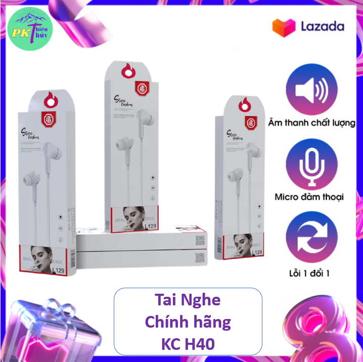 Tai nghe dây - tai nghe hãng wk giắc tròn 3.5mm l129 - tai nghe có núm chống ồn
