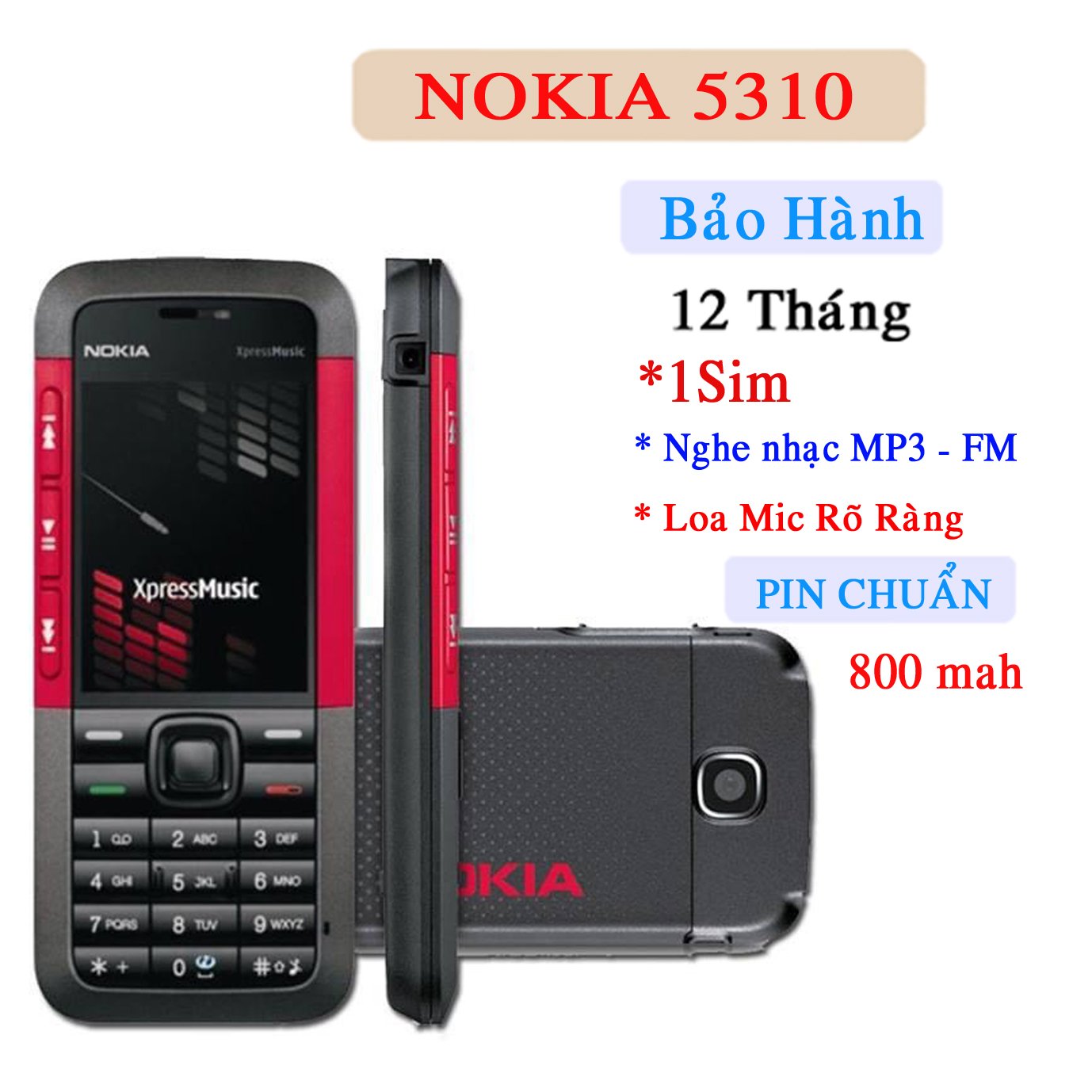 Điện Thoại Nokia Cổ 5310 Zin Điện Thoại Phổ Thông Nokia Mới Chính Hãng