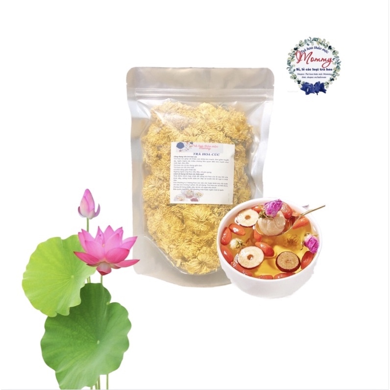 Trà hoa cúc vàng sấy khô (hoàng cúc) gói 100g giúp ngủ ngon giảm stress