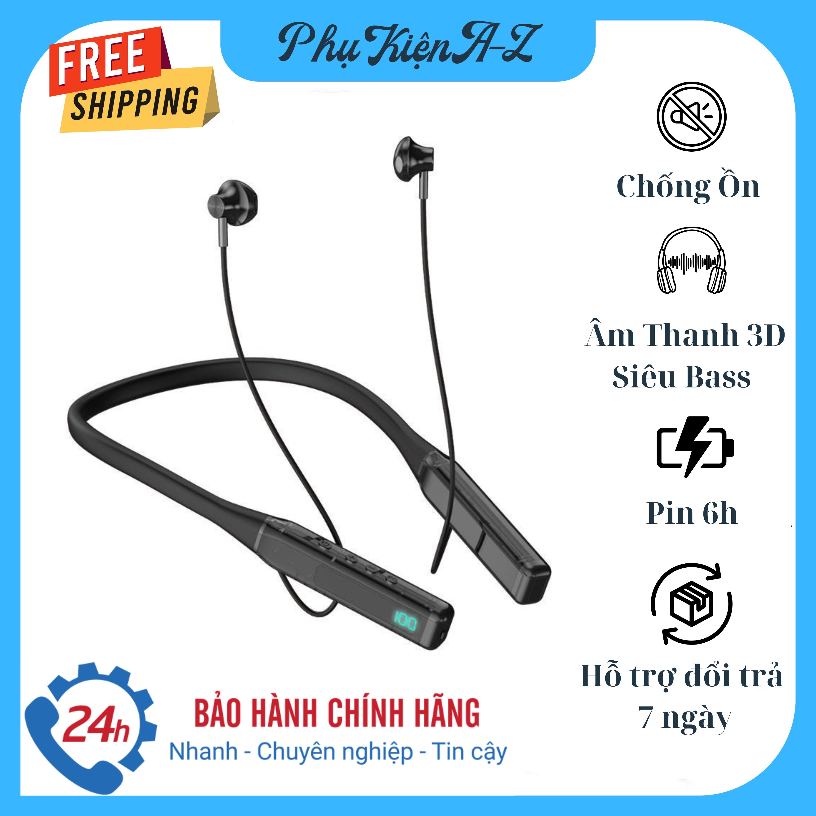 Tai nghe bluetooth đeo cổ thể thao Remax S6 Sport, Tai Nghe Bluetooth S-06, Tai Nghe Bluetooth 5.2 Không Dây Đeo Cổ nhét tai thể thao gaming pin trâu màn Led kỹ thuật số âm thanh 9D Super Bass lọc nhiễu chống ồn, Siêu Rẻ