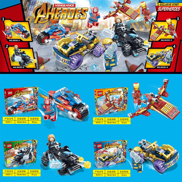 Siêu Anh Hùng Và Phương Tiện Chiến Đấu Super Heroes Lego OBM Đồ Chơi