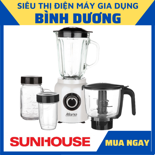 Máy xay sinh tố sunhouse mama shd5353w công suất:700 w,chức năng:xay gia vị:hành, tỏi, ớt nấm,...xay hạt xay rau củ xay sinh tố xay thịt xay đá nhỏ.