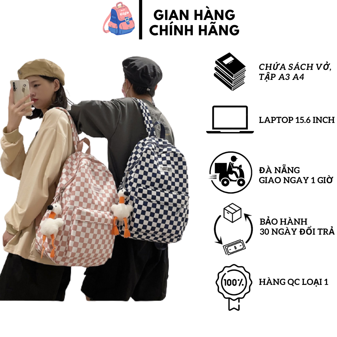 Balo caro unisex vải chống thấm nước độ bền cao G228 - BaloGigo