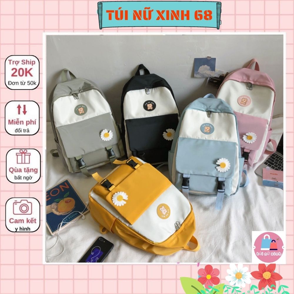 Balo hoa cúc, balo chống nước thời trang TNX 84