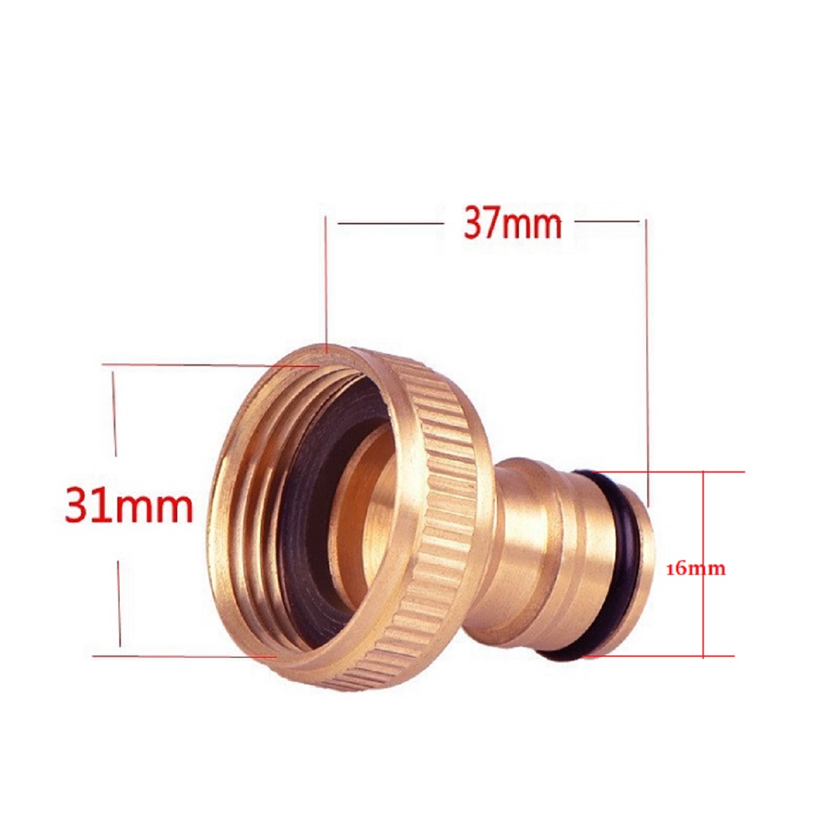 Đầu nối bằng đồng zen có zen trong 31mm ra khớp nối nhanh 16mm - diy618