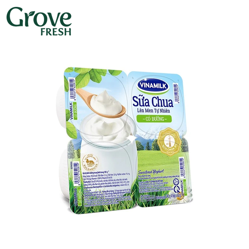 Sữa chua ăn vinamilk có đường 4 hộp x 100gr