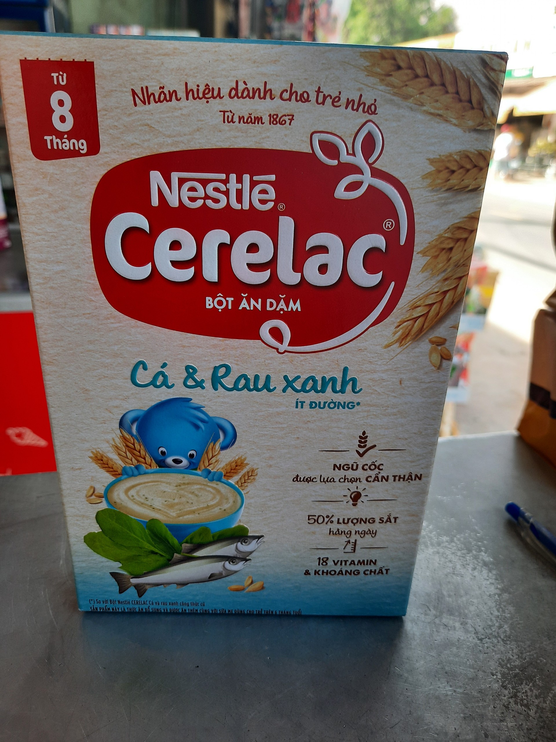 Bột ăn dặm Nestle Cerelac - Cá và rau xanh (200gr)