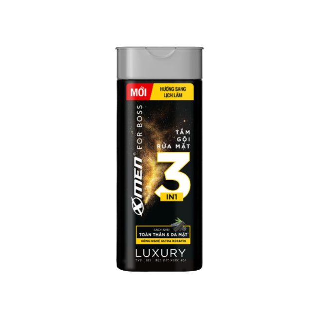 [Hàng tặng không bán] Tắm gội rửa mặt 3in1 XMen for Boss Luxury 150g