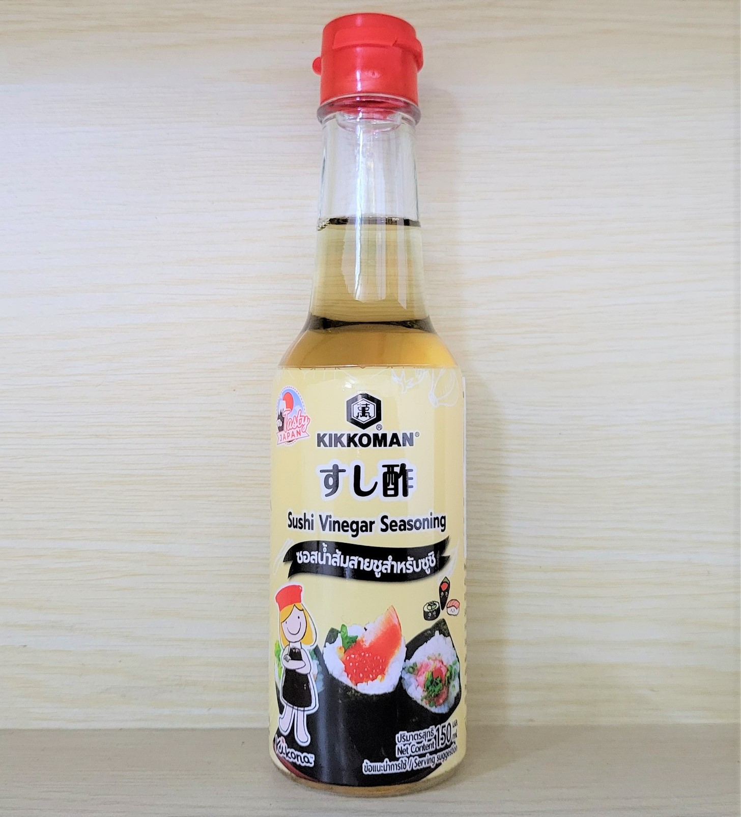 KIKKOMAN -- chai vàng nhạt 150ml -- SỐT GIẤM SUSHI THÁI LAN Sushi Vinegar Seasoning Tasty Japan