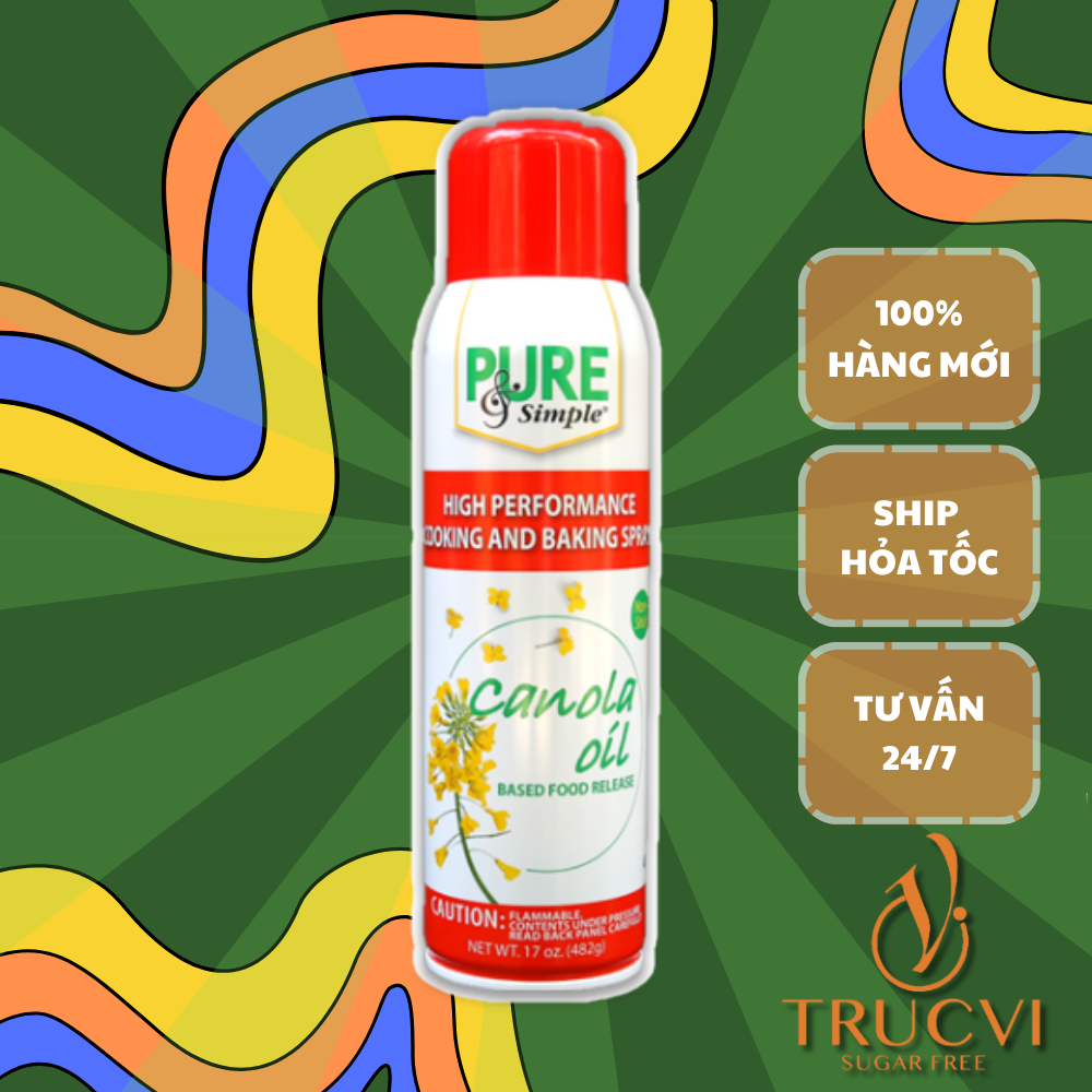 Dầu ăn kiêng dạng xịt Pure&Simple dầu hoa cải.