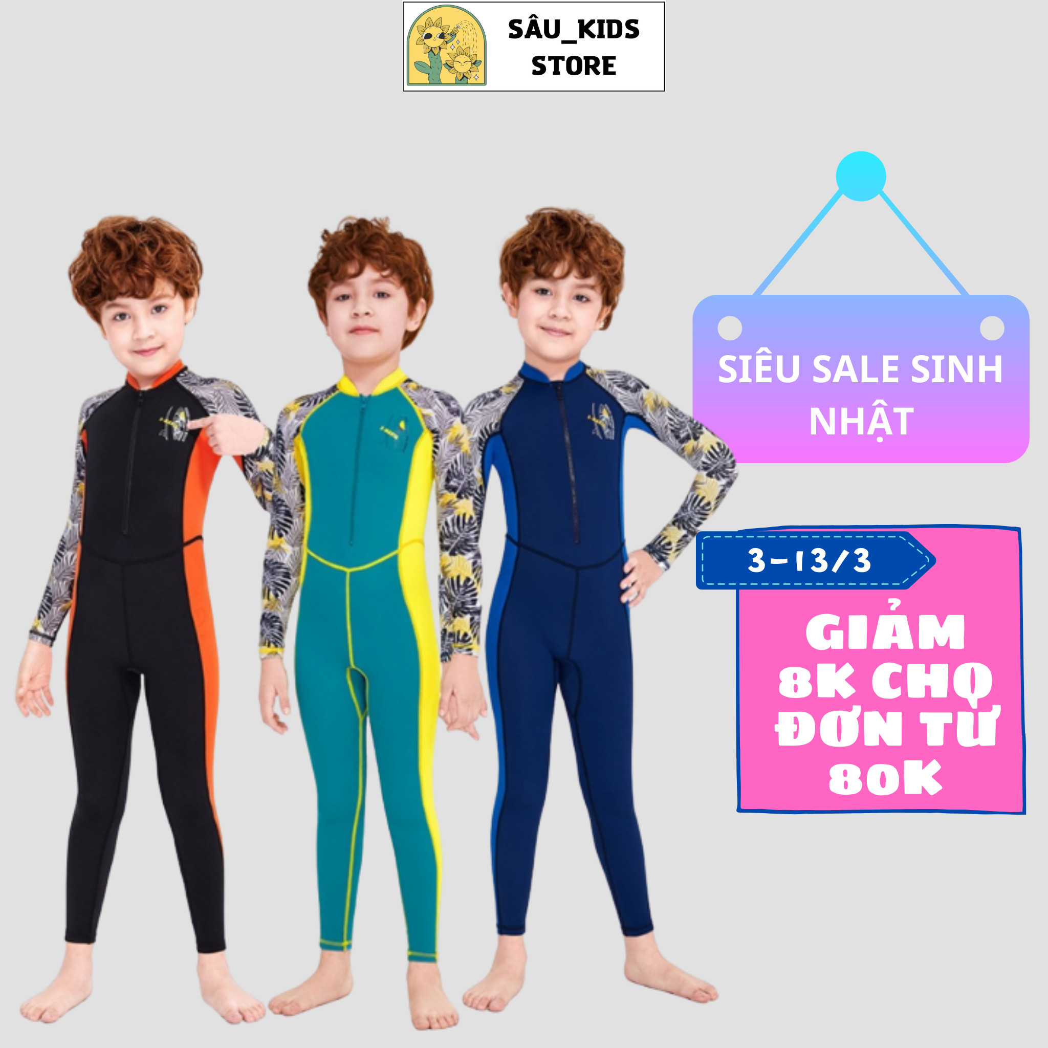 Đồ Bơi Tắm Mưa Bé Trai Size Đại Bộ Bơi Trẻ Em D27BƠI BODY BÉ TRAI Dollarkids