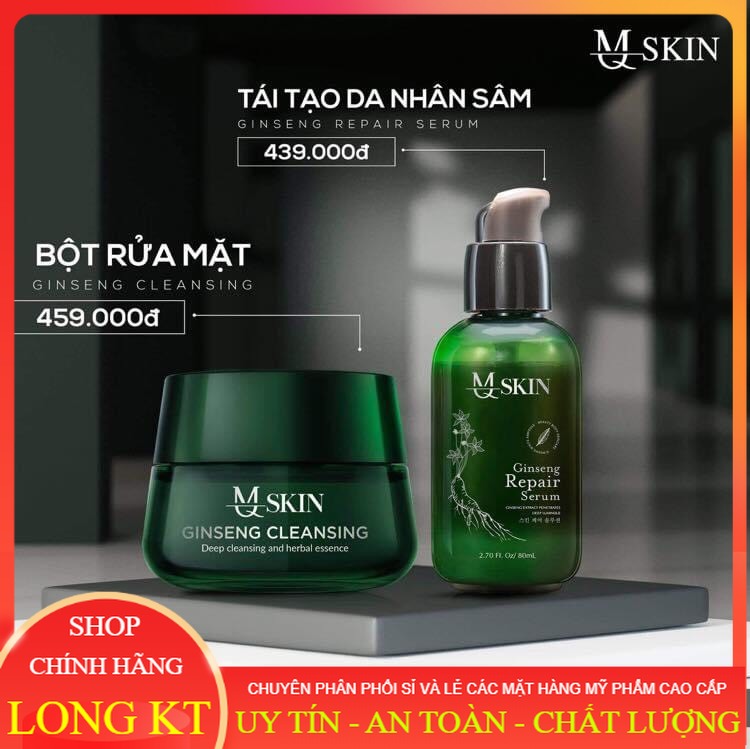 [ Hàng Chính hãng 100%-Mq skin -Gía sĩ] Combo Tinh chất tái tái da 80ml & Bột sữa rửa mặt 100gr Mq Skin Hàn Quốc combo hỗ trợ trừ mụn,thâm,nám,sẹo,rỗ nhân sâm Mq skin