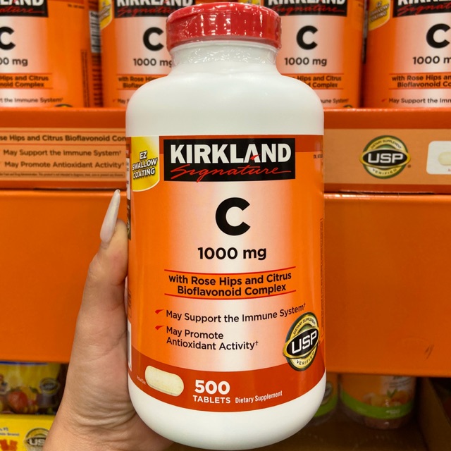 SALE GIÁ SỐC  DATE MỚI KẸO Ngậm Bổ Sung Vitamin C Kirkland 1000mg Hộp 500