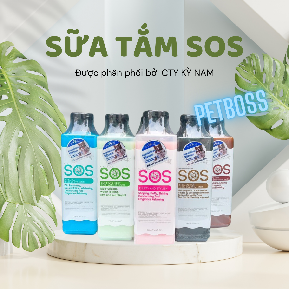 SỮA TẮM SOS CHO THÚ CƯNG CHAI 530ML