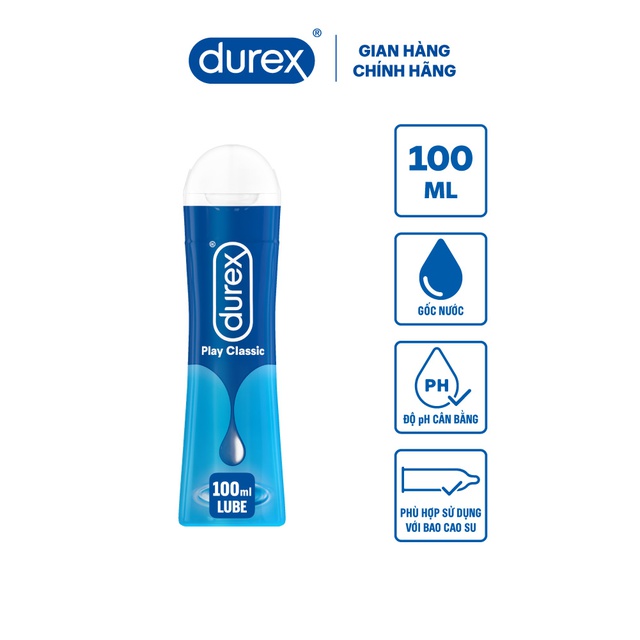 Freeship Gel bôi trơn Durex Play Classic 100ml - Trơn mượt tự nhiên