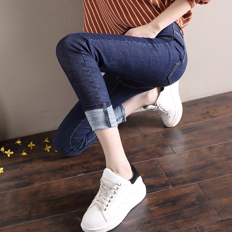 Quần Jean Nữ BN03X XANH XƯỚC BỐ (Có Size Đại) - Quần Jeans Nữ Lưng Cao Co Giãn Tốt - Quần Bò Nữ Kiểu Dáng Basic - 010314