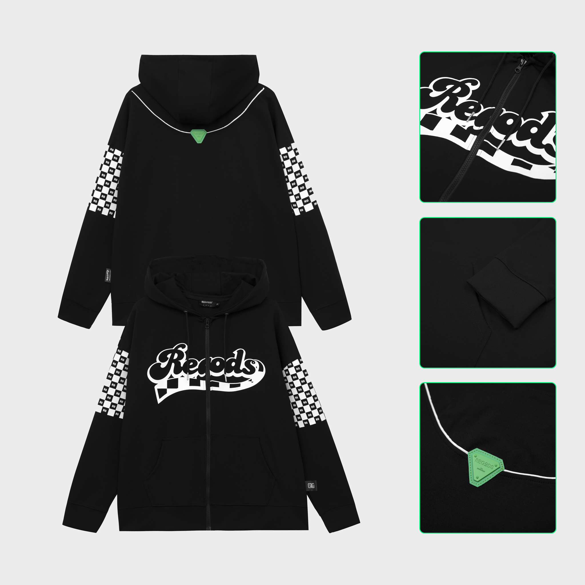 Áo khoác Hoodie Zip RG Regods Unisex Form rộng