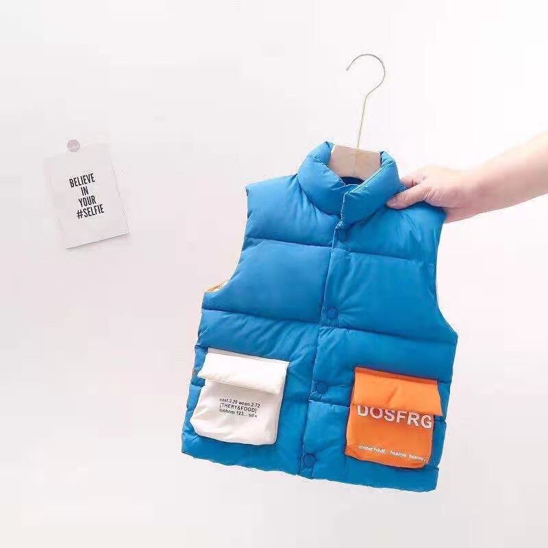 [HÀNG QC LOẠI ĐB] Áo phao gile bé trai bé gái nhồi bông túi thật_Quần áo trẻ em thu đông, áo khoác bé, áo gió cho bé, áo ho bé trai, bé gái 3-5 tuổi, áo cho bé từ 8- 20 kg