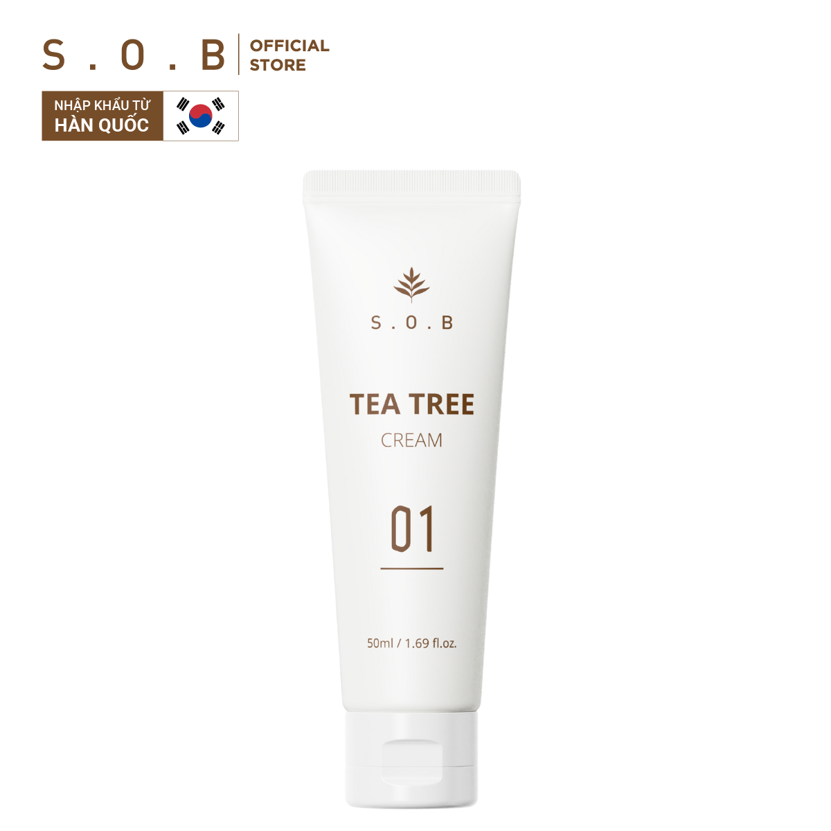 Kem dưỡng ẩm làm dịu da và ngừa mụn s.o.b tea tree cream 50ml