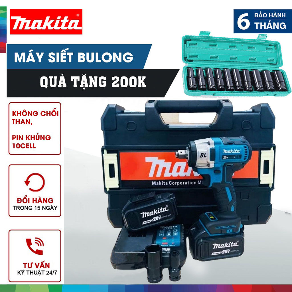 Máy siết bulong. máy mở vặn bulong makita 20v , bulong pin c26
