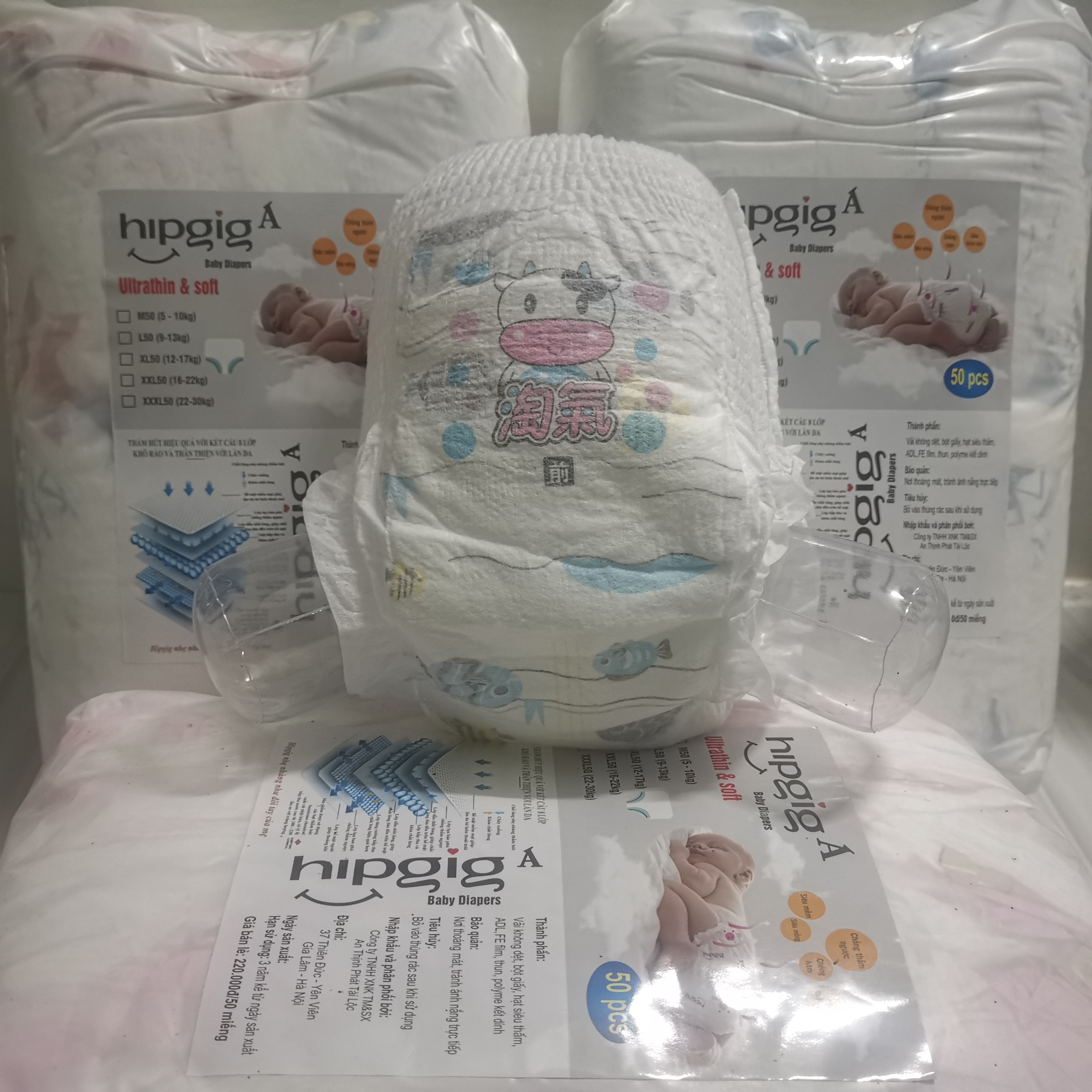 [Hipgig A-Loại 1] Combo 100 miếng tã quần trần Hipgig A siêu rẻ