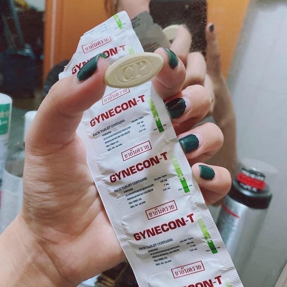   5 Viên  Viên Đặt Phụ Khoa Thái Lan Gynecon Trà Xanh Hàng chuẩn thái 