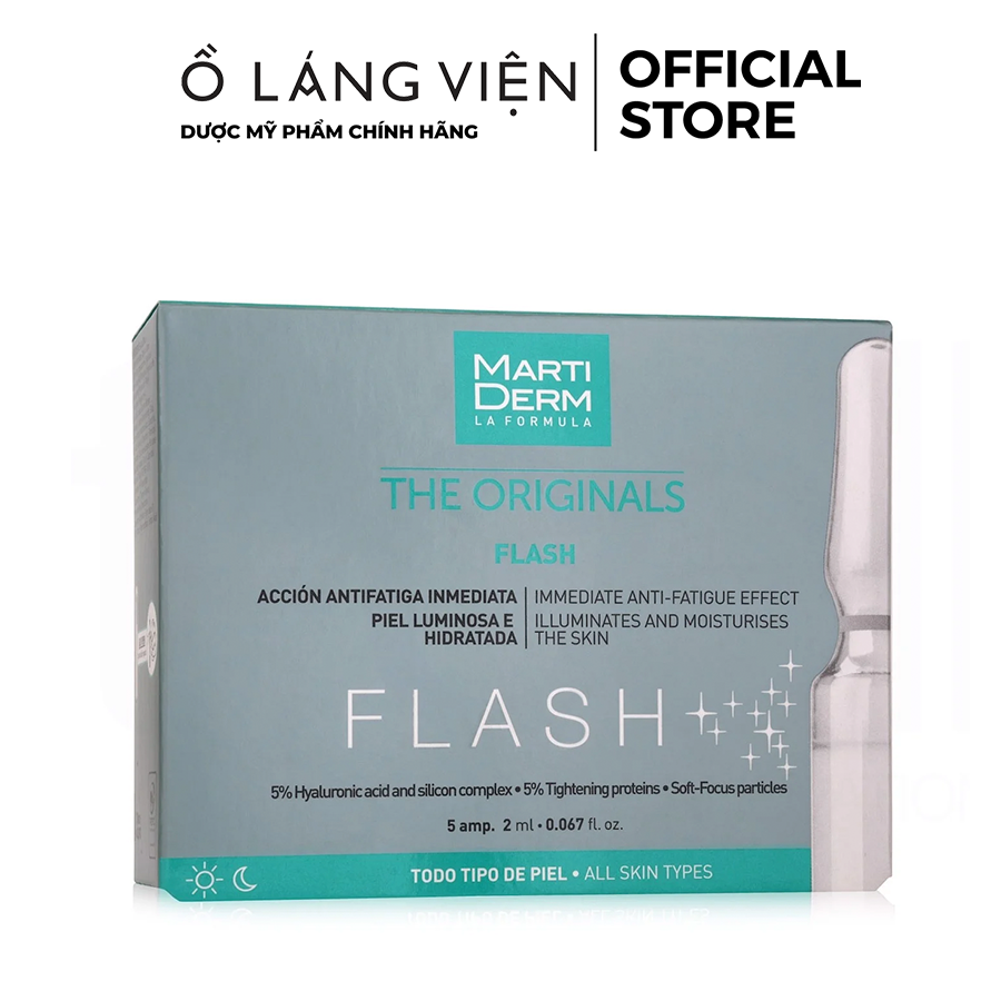 Ampoule dưỡng ẩm, làm sáng da & giảm mệt mỏi tức thì martiderm the originals flash