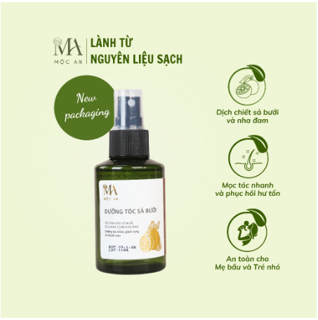 Tinh chất dưỡng tóc mộc an chiết xuất sả bưởi giảm rụng và nuôi dưỡng tóc 100ml