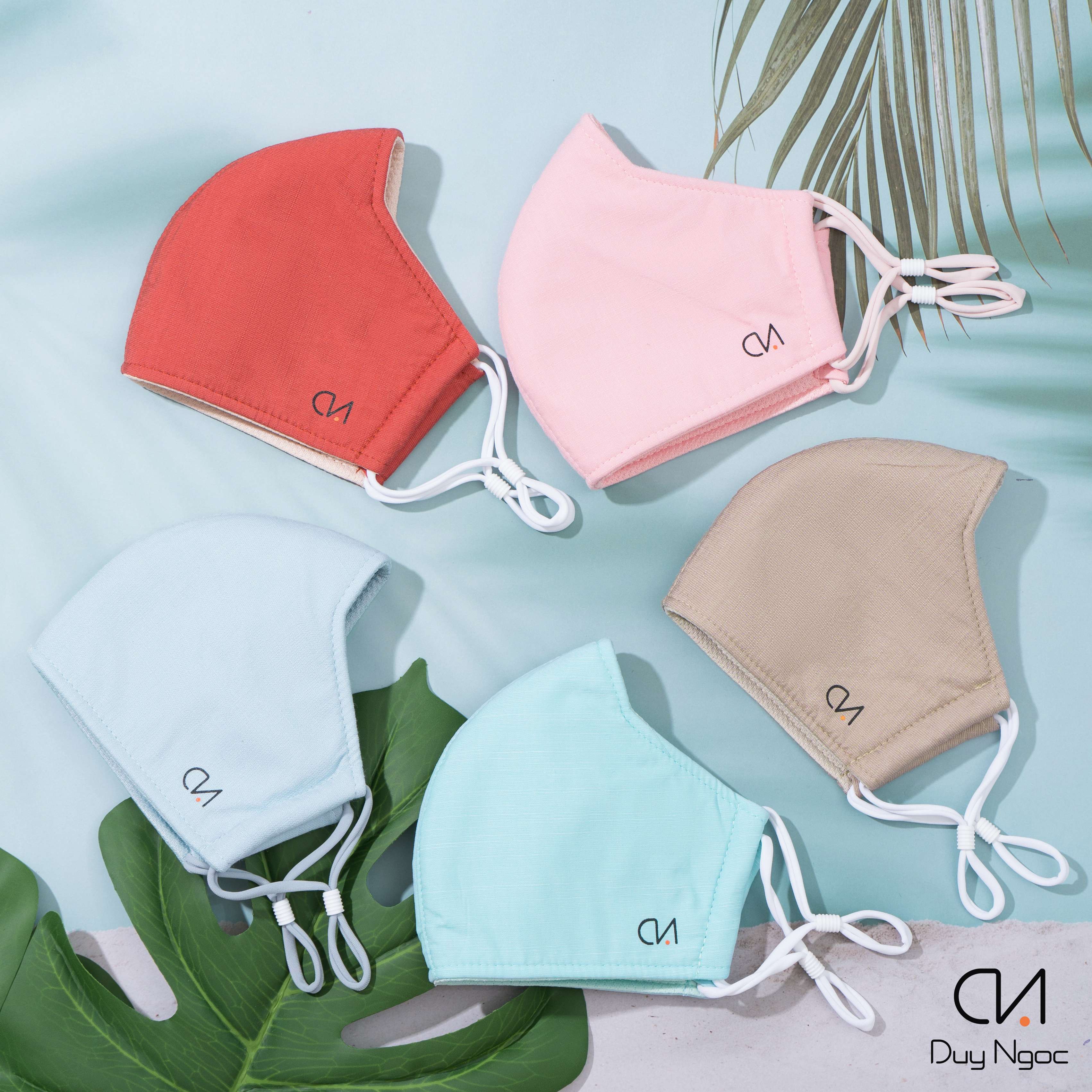 Khẩu trang Vải Sắc Xuân Linen Duy Ngọc Cao Cấp - BST "CẢM HỨNG MÙA XUÂN", chất liệu dày dặn che nắng tốt, an toàn (9837)