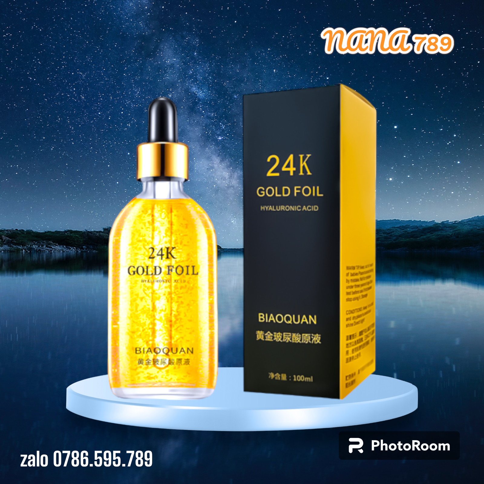 Serum Tinh Chất Vàng 24K Gold Foil - Trẻ hóa da, trắng da,căng bóng, mịn màng