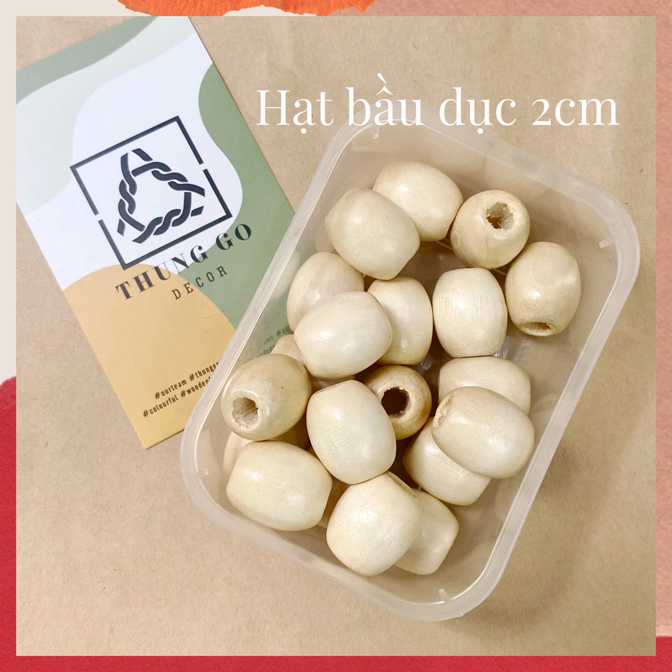 10v Hạt gỗ hình oval