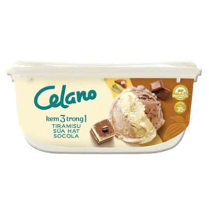 Kem hộp Celano 3 trong 1 tiramisu - sữa hạt - socola