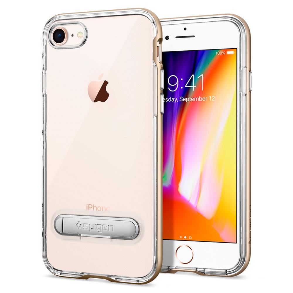 Ốp lưng chống sốc spigen crystal hybrid có chân chống cho iphone 7/ iphone 8