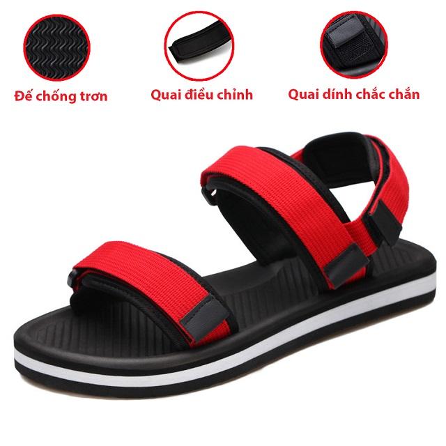 Dép quai hậu nam đế siêu nhẹ New 2020 với 3 màu đỏ, xám, đen ( có video sản phẩm )